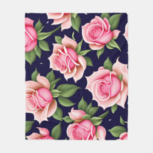 Roses Seamless Pattern Valentines Day Fleece Blank