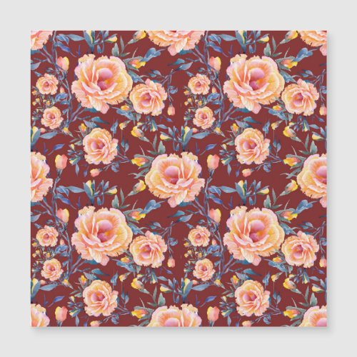 Roses seamless red background pattern