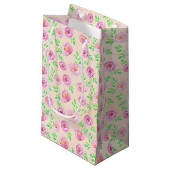 Roses Small Gift Bag by Zazzlemm_Cards at Zazzle