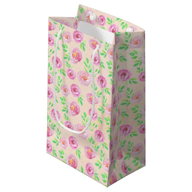 Roses Small Gift Bag (Front Angled)
