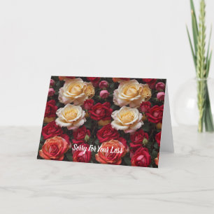 Roses - Sorry For Your Loss Holiday Card