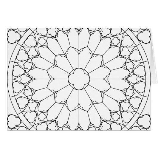 Roses Stained Glass Cards (Front Horizontal)