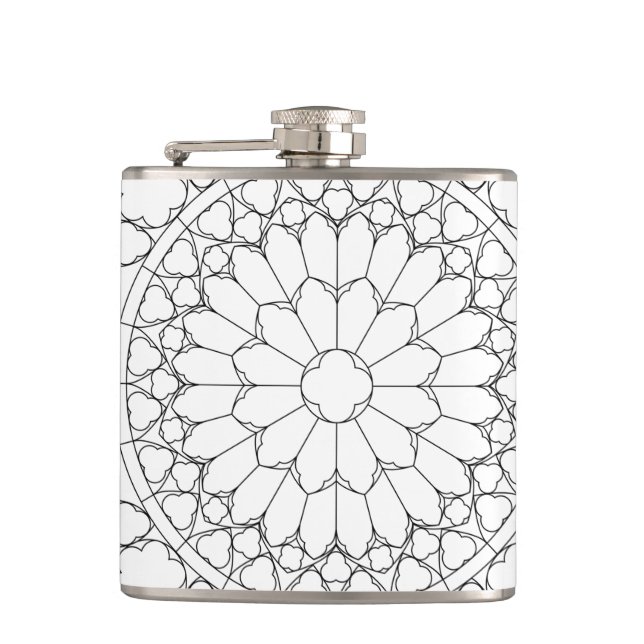 Roses Stained Glass Flask (Front)