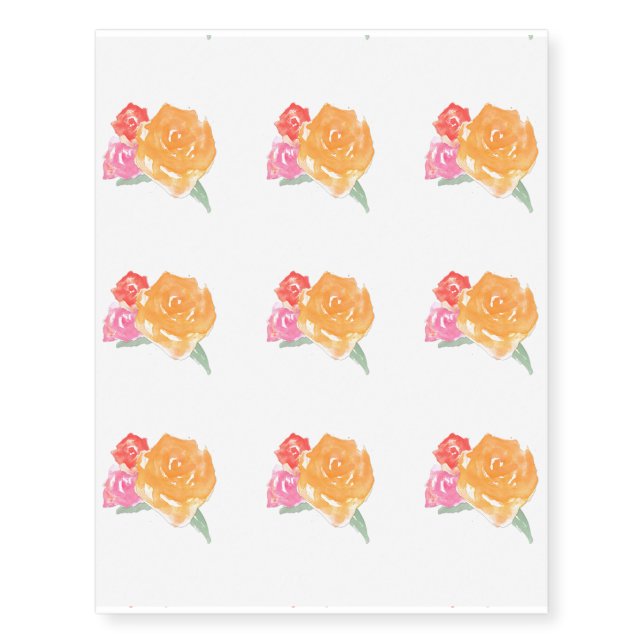 roses temporary tattoos (Front)