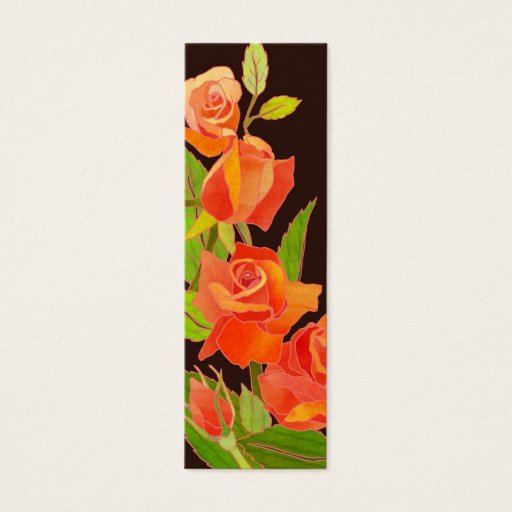 Customizable Roses:Thank You Gift Tag/Bookmark Business Cards