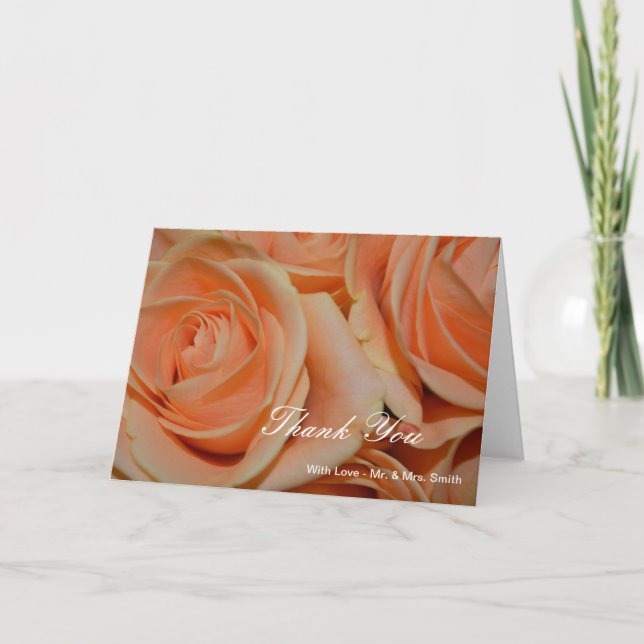Roses Thank You Note Card (Front)
