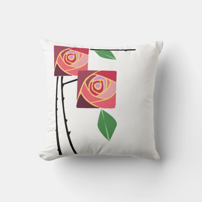 Roses Throw Pillow (Front)