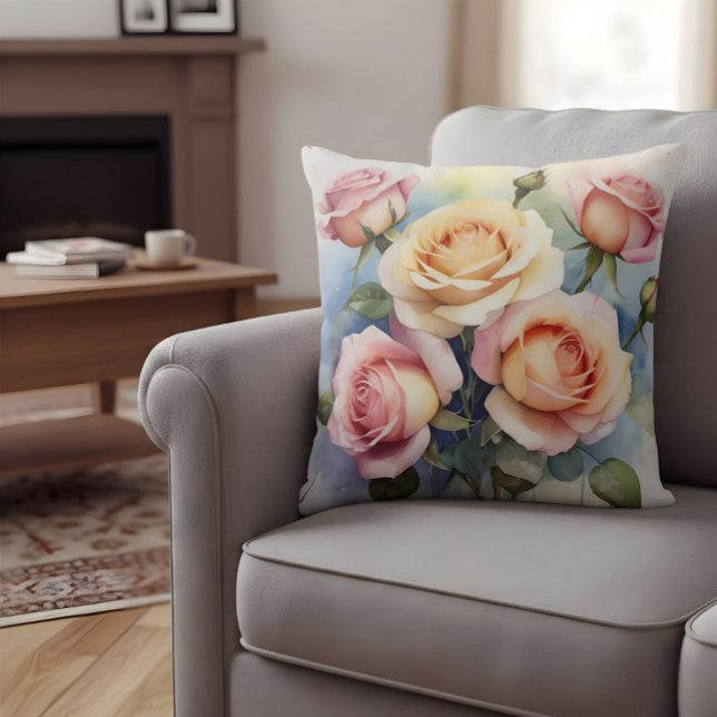 Roses Throw Pillow (Creator Uploaded)