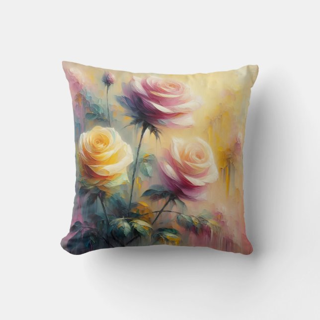 roses throw pillow (Front)