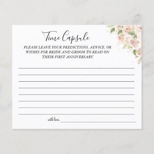 Roses Time Capsule wedding anniversary card Flyer