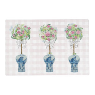 Roses Topiary Blue and White Ginger Jar Placemat