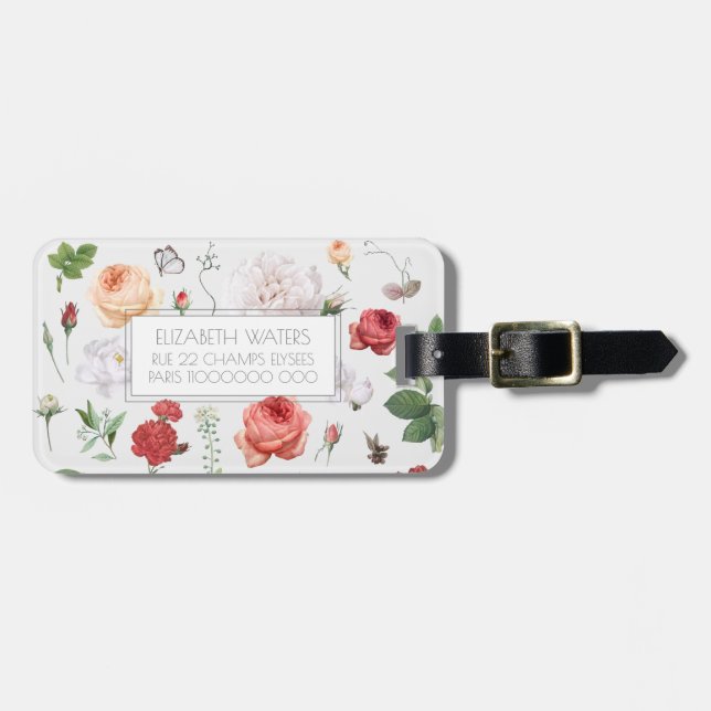 ROSES TRAVEL LUGGAGE TAG (Front Horizontal)