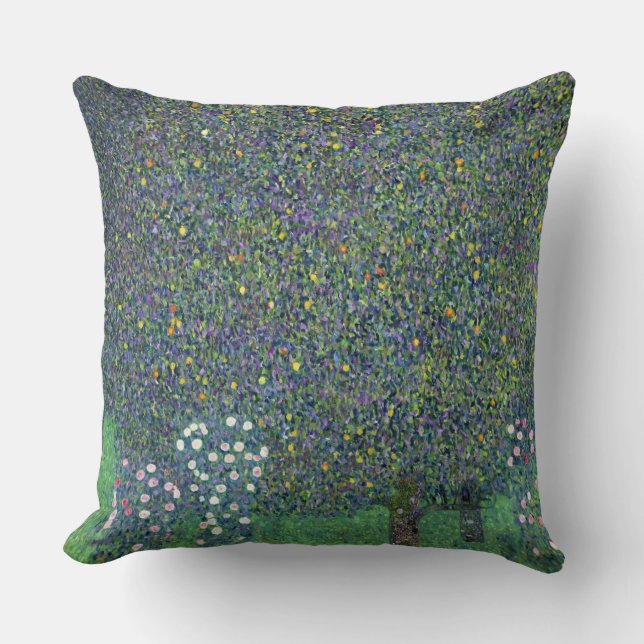 Roses under the Trees, c.1905 Throw Pillow (Front)