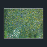 Roses under the Trees Cute Postcard<br><div class="desc">Roses under the Trees Artist: Gustav Klimt Completion Date: c.1905 Style: Art Nouveau (Modern) Period: Golden phase Genre: landscape Technique: oil Material: canvas Dimensions: 110 x 110 cm</div>