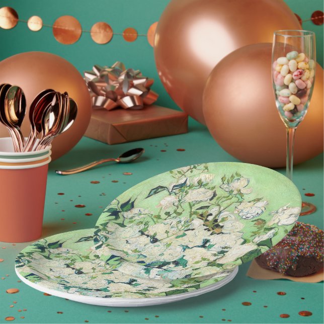 Roses, Vincent van Gogh Paper Plates (Multi)