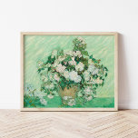 Roses | Vincent Van Gogh Poster<br><div class="desc">Roses (1890) by Dutch post-impressionist artist Vincent Van Gogh. Original work is an oil on canvas painting depicting a still life of white roses against a light green background. 

Use the design tools to add custom text or personalize the image.</div>
