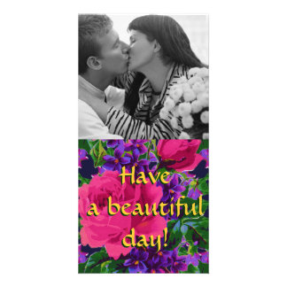 Roses & Violets Photo Card