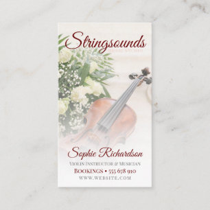 Roses Violin Musician Business card
