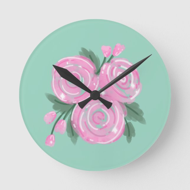 Roses Wall Clock  (Front)