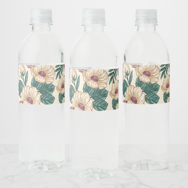 Roses Water Bottle Label (Bottles)