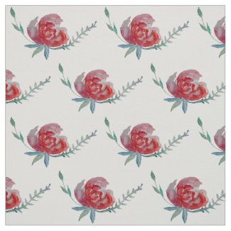 Roses Watercolor Fabric