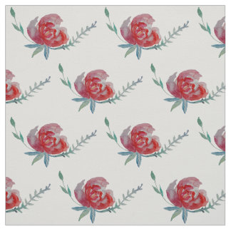 Roses Watercolor Fabric