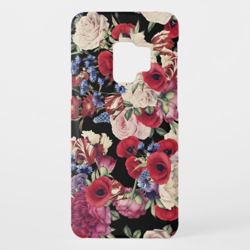 Roses Watercolor Seamless Floral Pattern Case_Mate Samsung Galaxy S9 Case