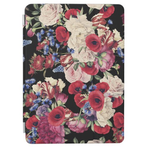 Roses Watercolor Seamless Floral Pattern iPad Air Cover
