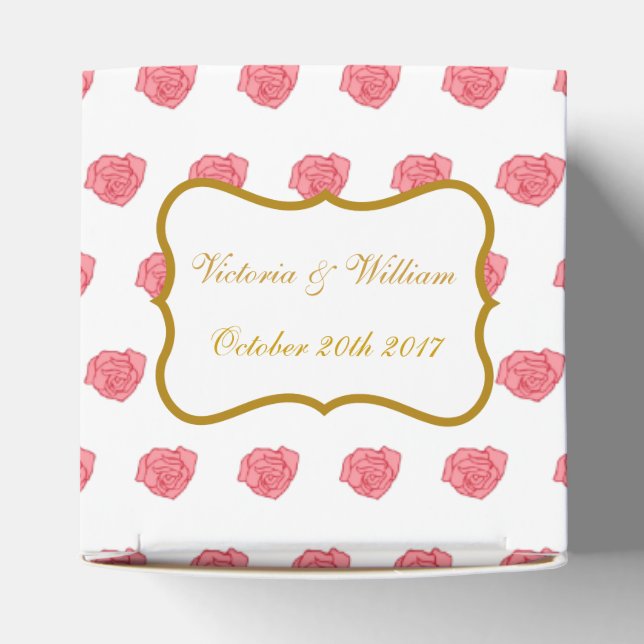 Roses Wedding Favor Box (Top)