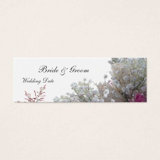 Roses Wedding Favor Tag (Front)