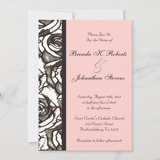 Roses Wedding Invitation (Front)