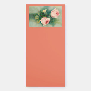 Roses With Butterfly Magnetic Notepad