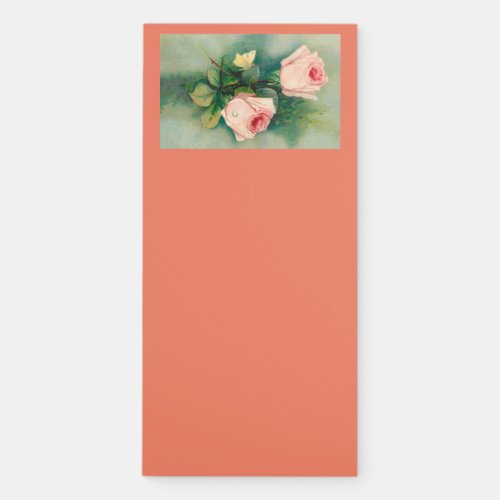 Roses With Butterfly Magnetic Notepad