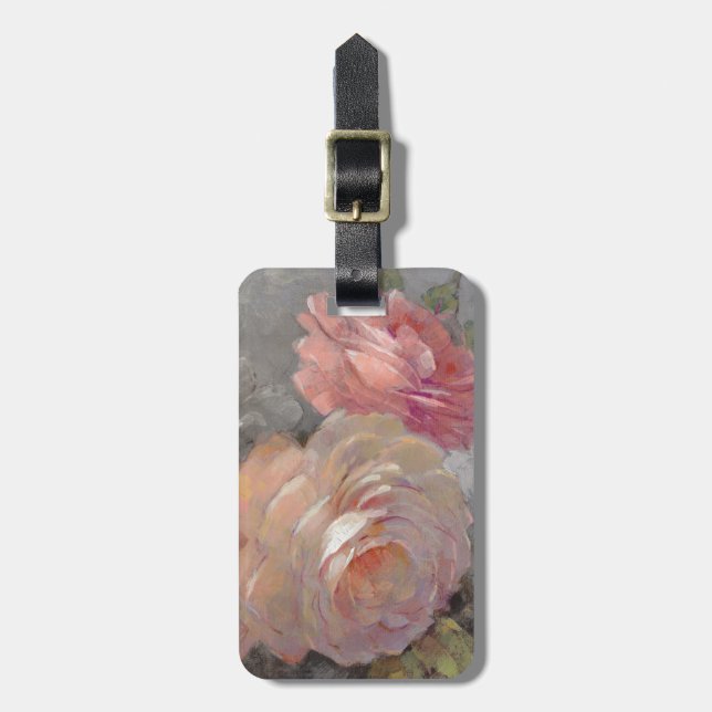 Roses with Gray Luggage Tag (Front Vertical)
