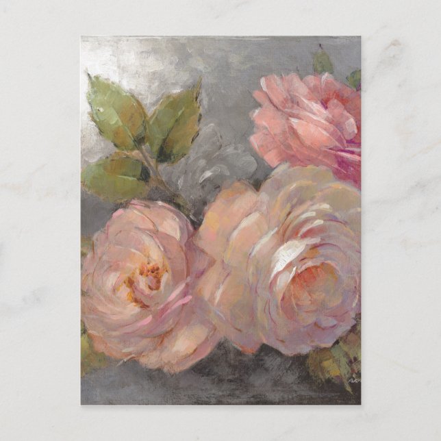 Roses with Gray Postcard (Front)