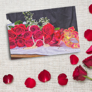 Roses With Pearls And Masquerade Tissue Paper