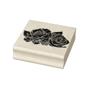 Roses Wood Art Stamp