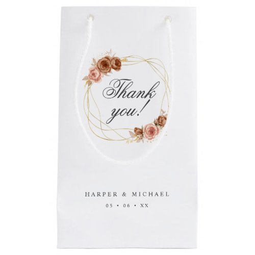 roses wreath wedding thank you small gift bag