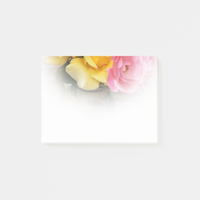 Roses Yellow Pink Romance Notes (Front)