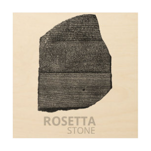 Rosetta Stone: Ancient Egyptian Hieroglyph Wood Wall Art
