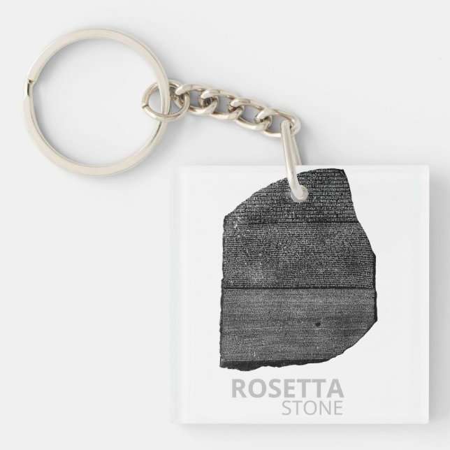 Rosetta Stone: Hieroglyph Ancient Egypt Language Keychain (Front)
