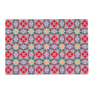 Rosette Bloom Tile – Vibrant Mandala Floral Placemat