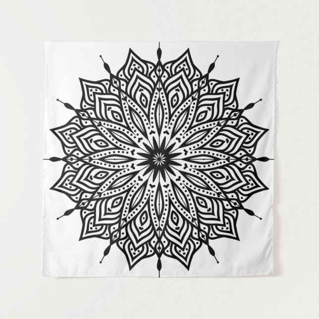 Rosette mandala ornament decor tapestry (Front)