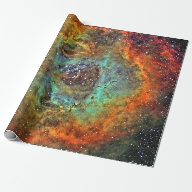 Rosette Nebula Wrapping Paper (Unrolled)