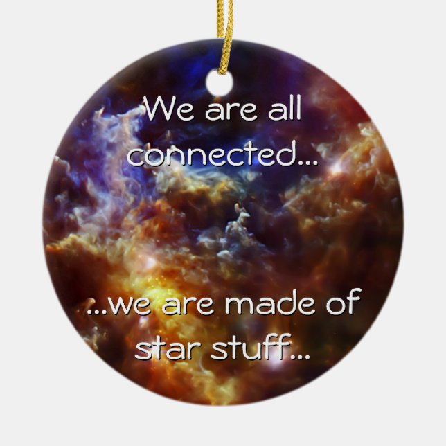 Rosette Nebula's Stellar Nursery Ceramic Ornament (Front)