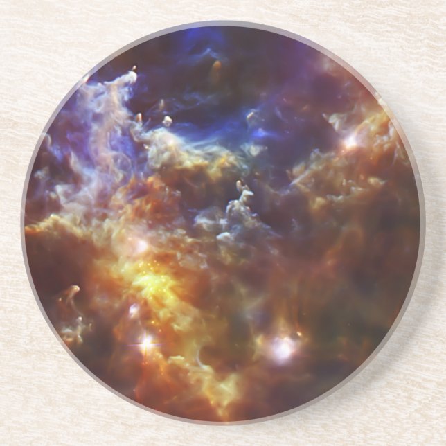 Rosette Nebula's Stellar Nursery Sandstone Coaster (Front)