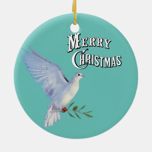 Rosette Succulent visitors Ceramic Ornament (Back)