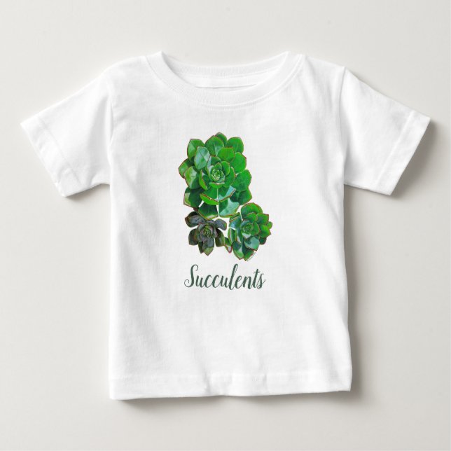 Rosette Succulents Baby T-Shirt (Front)