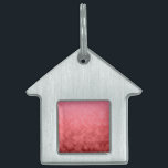 Roseveil Pet ID Tag<br><div class="desc">This gradient moves in soft layers of rose, deepening from pale pink at the top into rich crimson-red at the base. The smooth, velvety texture evokes the gentle unfolding of rose petals, carrying a sense of passion, romance, and quiet elegance. Perfect for themes of love, longing, or beauty, this design...</div>