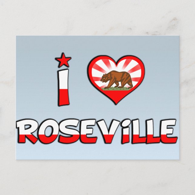 Roseville, CA Postcard (Front)